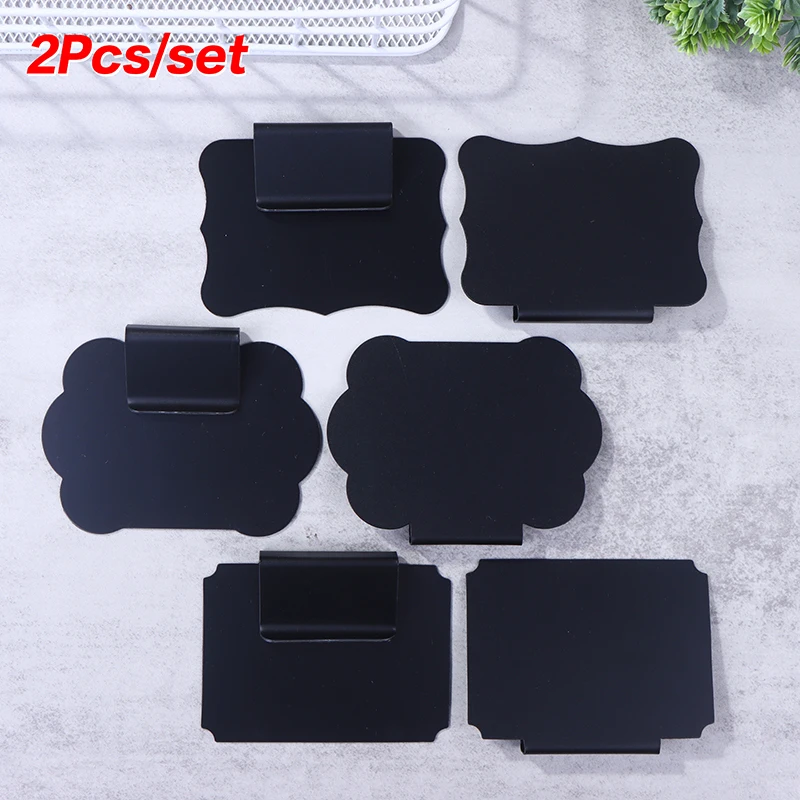2Pcs Clip-On Basket Chalk Labels -Reusable Removable Easy Write/Erase Durable For Storage Bins Home Office Organization Supplies