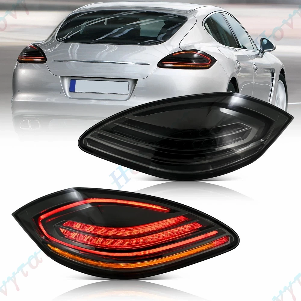 Par de lanternas traseiras LED para Porsche Panamera 970 2010 2011 2012 2013, luzes traseiras LED, luz de freio, luz de neblina, luz de sinalização de direção.