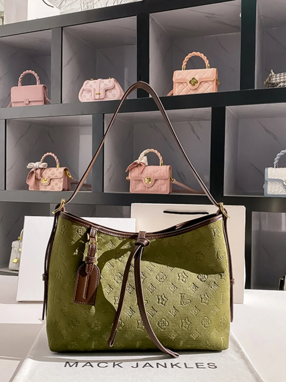 

Женская сумка Ma Jankles с бархатным цветочным принтом, осенне-зимняя, большая вместительная сумка-тоут на одно плечо/подмышку