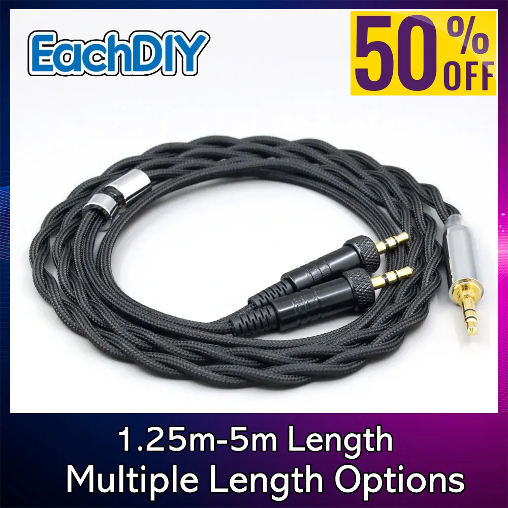 النايلون 99% الفضة النقية البلاديوم الجرافين الذهب درع سماعة كابل لسوني MDR-Z1R MDR-Z7 MDR-Z7M2 مع المسمار لإصلاح 8302