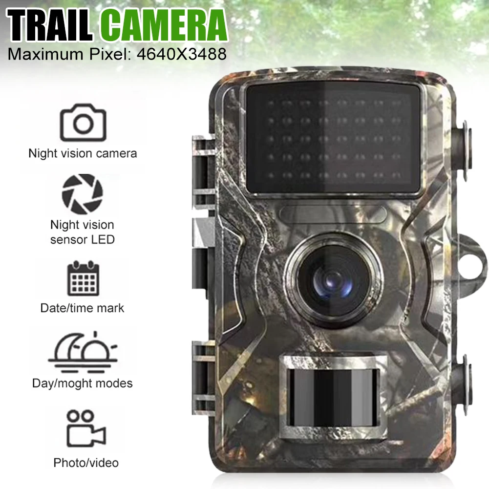 Mini Trail Camera 16MP 1080P Night Vision Camera Motion Activated Waterproof Wildlife Tracking Surveillance Outdoor Trap Camera