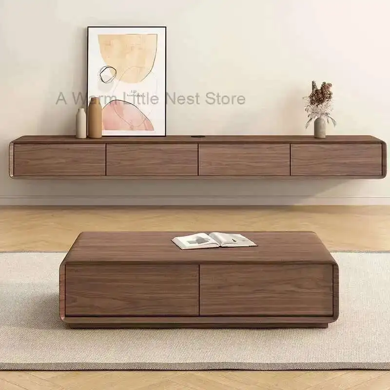 

Unique Wood Consoles Tv Stand Bedroom Display Shelves Retro Chinese Floating Tv Table Luxury Salon Muebles Trendy Furniture