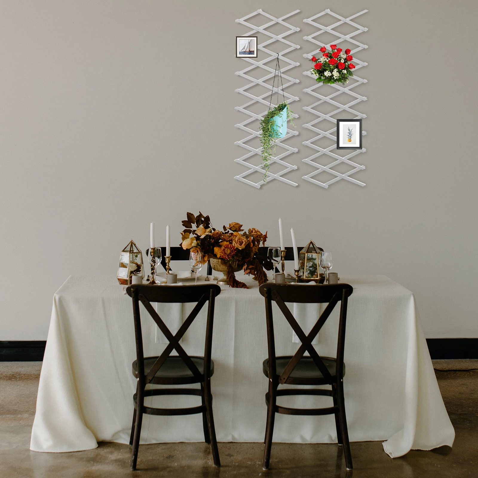 

1Pcs Anti-Corrosion Wooden Garden Fence Premium Wood Expandable Climbing Plant Support Outdoor Decorative Yard Courtyard Fence