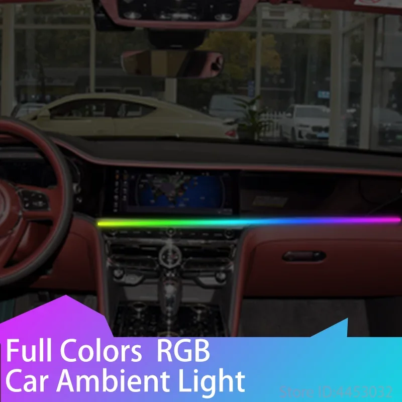 

Для Bentley Speed TIANYUE, автомобильная лампа, внешнее освещение, скрытая лампа RGB, 64 цвета, USB App, дистанционное управление, 1,1 м