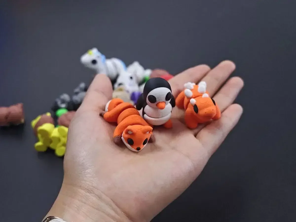 3D-Gedrucktes Simuliertes Kleintier mit Beweglichen Gelenken, Mini-Schreibtisch-Spielzeug für Jungen und Mädchen, Stressabbau, Heilung, Familienfeiern – Detail 8