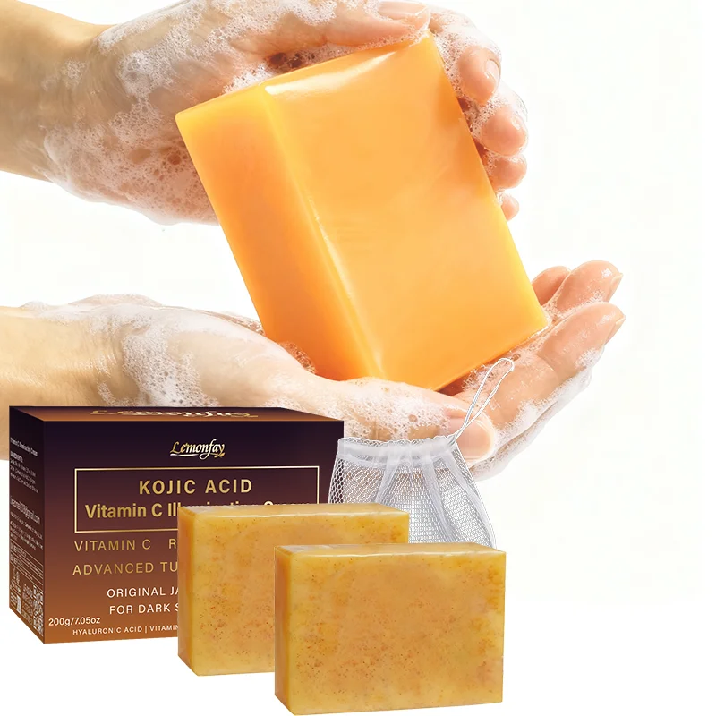 

Lemonfay Kojic Acid Vitamin C Soap Bar | Brightening Cleansing Soap for Dark Spots | With Hyaluronic Acid 200g (2 Bars)