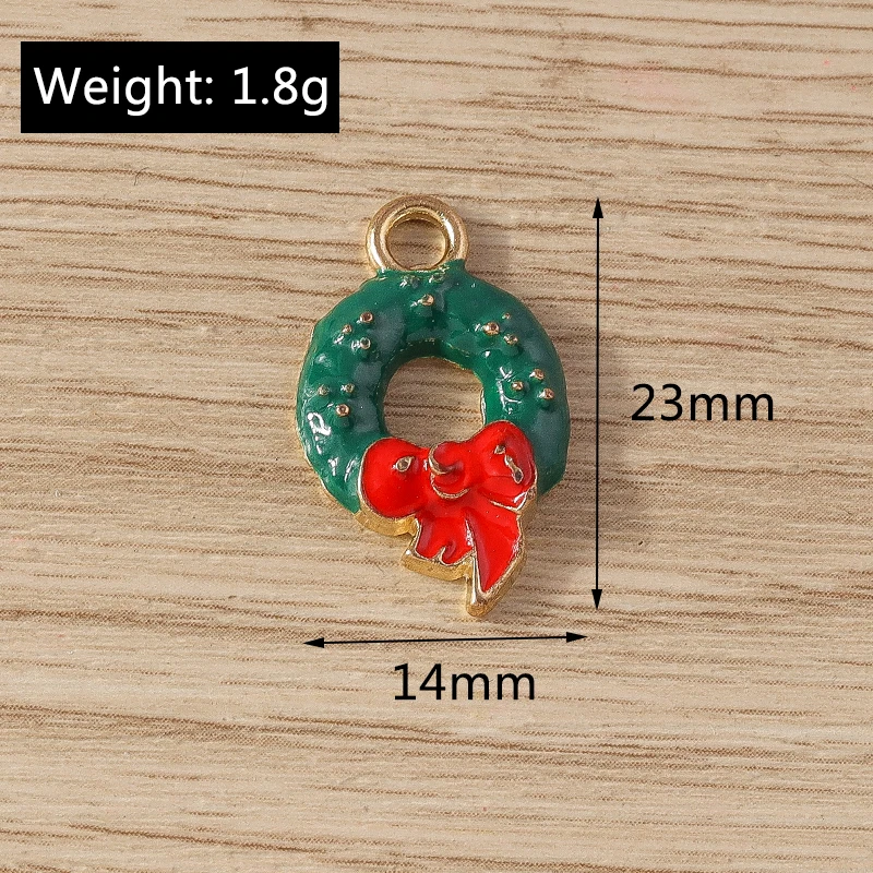 10 stücke mischen niedlichen Weihnachts zauber Emaille Schneemann Baum Socken Charms Anhänger für Schmuck machen Ohrringe Halskette DIY Handwerk liefern – Detail 12