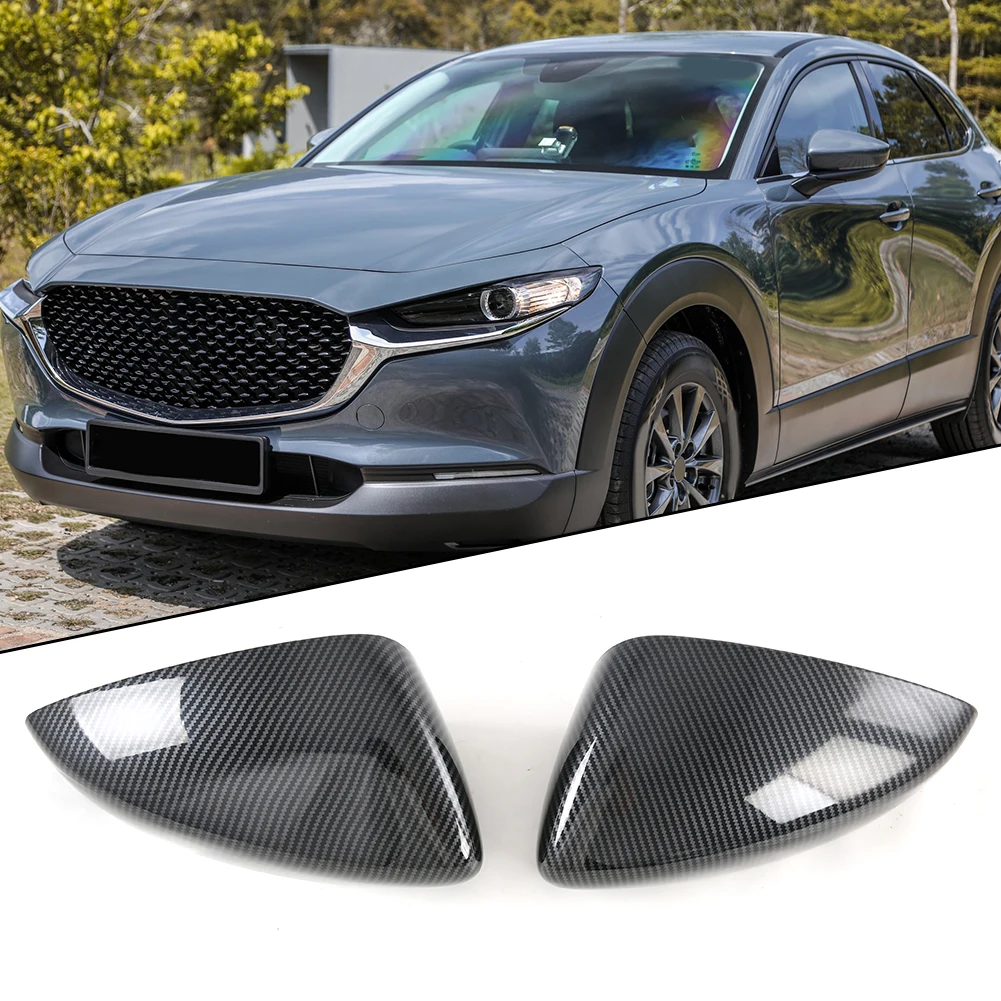 

Чехол из углеродного волокна для Mazda CX-30, Обложка заднего вида, прочная Высококачественная практичная Запасная часть