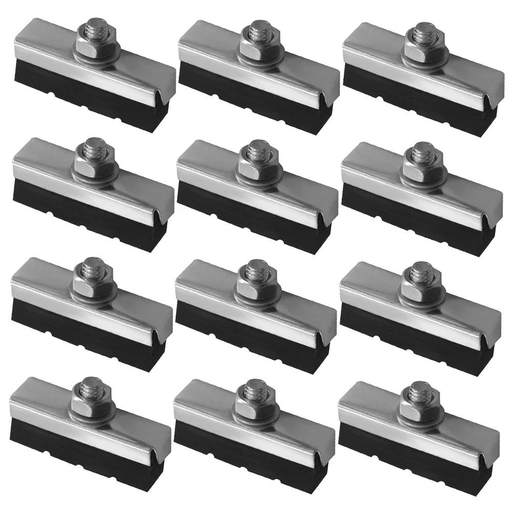 

12PCS Brake Pads V-brake Pads Bicycle Electric Bicycle Brake Shoes Rubber Black Brake Parts Accessories Approx 40MM
