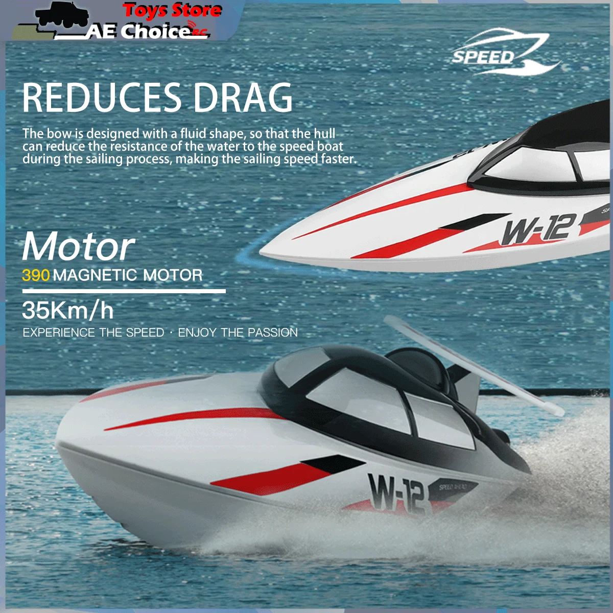 Wltoys RC قارب Wl912 35 كيلومتر/ساعة قارب سباق عالي السرعة 2.4 جيجا هرتز كابس الحماية المهنية التحكم عن بعد قارب لعب للأطفال هدية #2