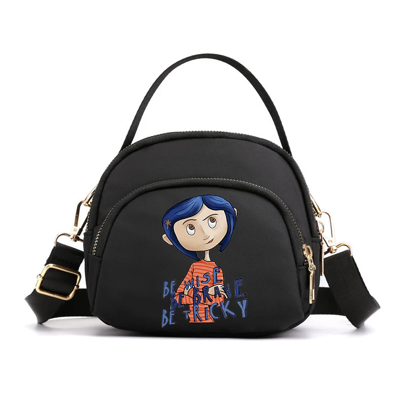 New Coraline Crossbody Bags for Women Kawaii Cartoon Figure Printed Bag Girl Shoulder Bag Y2K Women Handbags Birthday Gifts