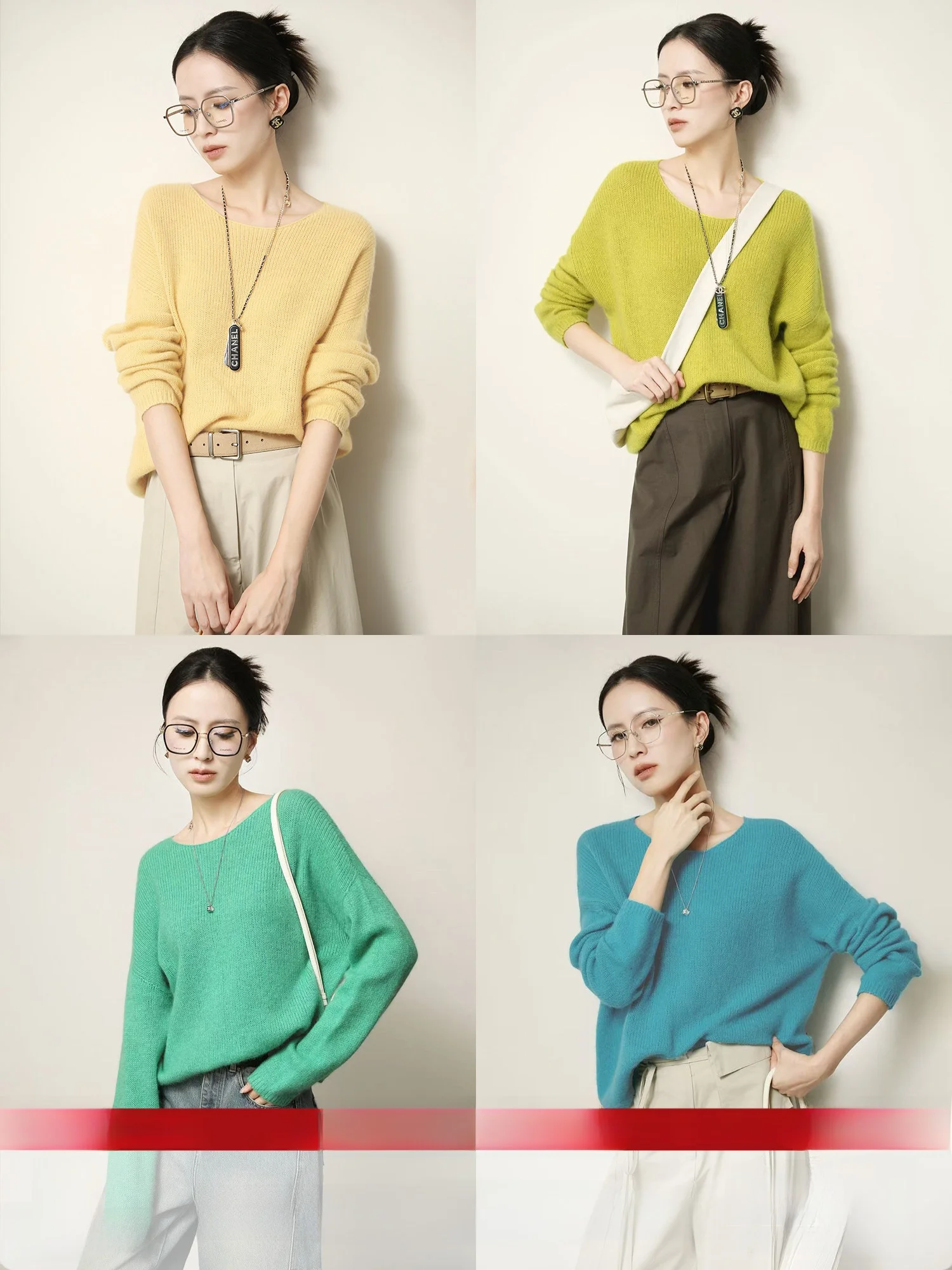 

Женская модная футболка XUS с круглым вырезом, из смесовой шерсти, свободного кроя, с длинным рукавом, для весны, осени и зимы, эксклюзивно онлайн