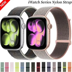 Braided Nylon Loop Strap For Apple Watch 11 10 9 8 7 45mm 41mm 42mm 46mm Ultra 3/2 49mm Comfortable Bracelet iWatch 6 5 SE Belt