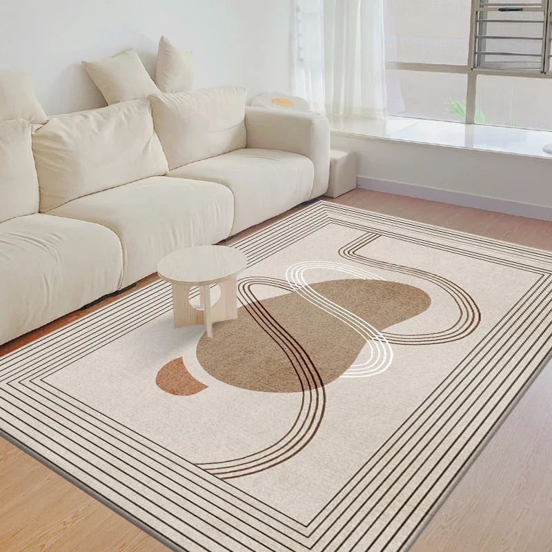 

Nordic simple geometric crystal velvet large carpet living room mat family sofa balcony corridor non-slip decorative Rugs