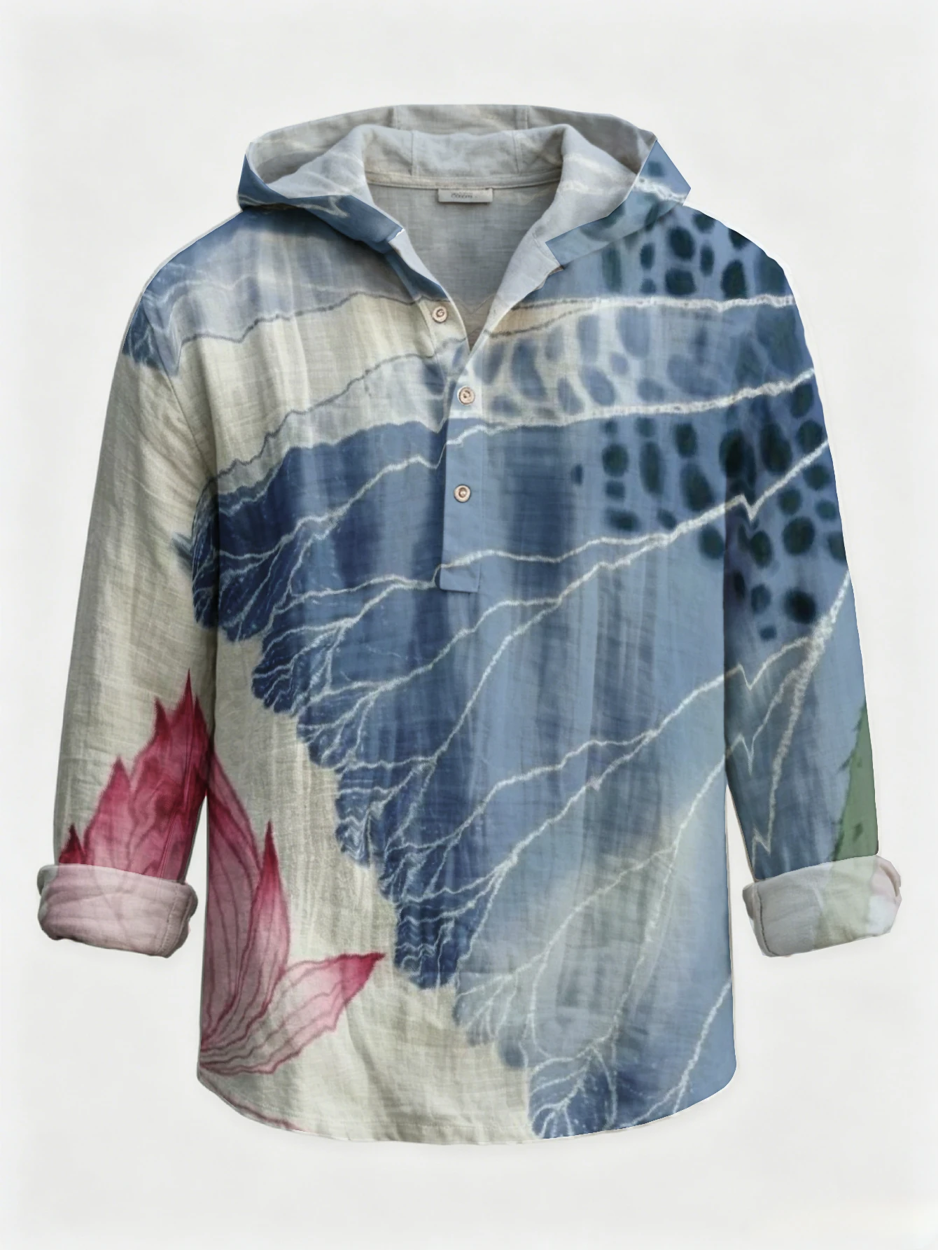 Art And Craft For Father'S Day - Men Tie‑Dye Mountain Lotus Art Print