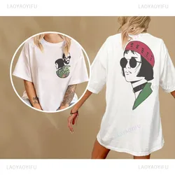 Retro Leon Movie T-Shirt 90s Action Film Inspired Graphic Tee Shirt The Professional Tshirt with Back Print Leon Memorabilia