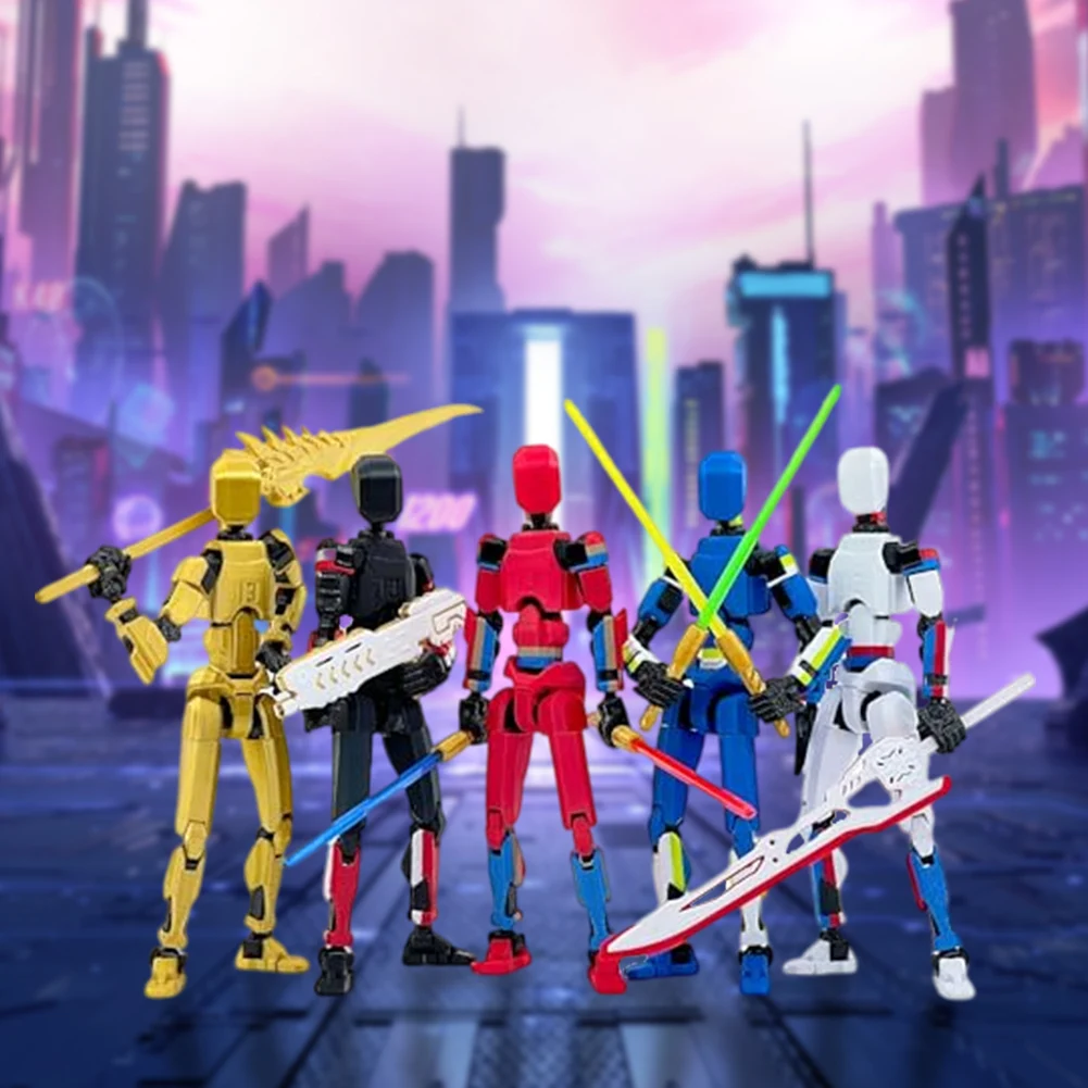 13 3D Printed Action Figure Assembly Completed Multi-Jointed Action Figures Action Figure Dummy Desk Decoration Gifts for Him