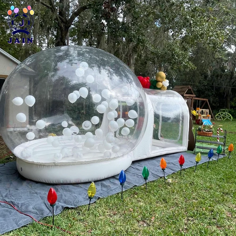 JAIN Balloon inflatable bubble house with trampoline and transparent dome PVC material free shipping with blower for festival