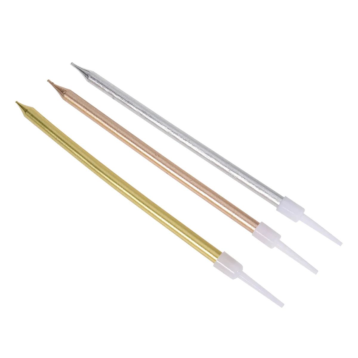 36Pcs Pencil Shaped Slender Birthday Cake Candles Elegant Romantic Smokeless Long Burning Wax Drop Free Eco Friendly for Wedding