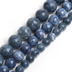 Natural Stone Beads Rain Jasper Round Loose Spacer Beads DIY Bracelet Necklace Charm Accessory for Jewelry Making15‘’ 6/8/10mm