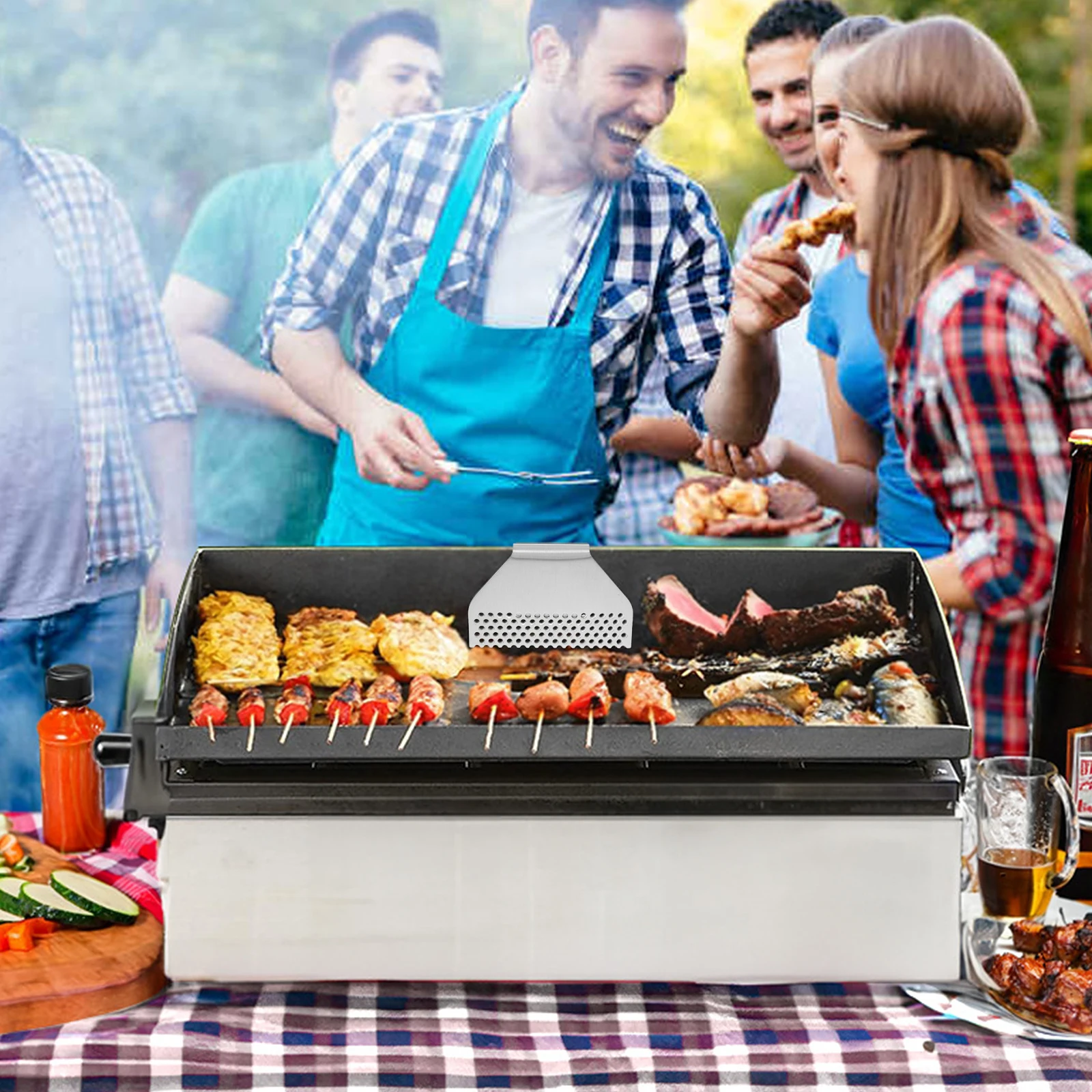 

Baking Tray Accessories Stainless Steel Grease Guard Mesh Screen Grill Pan Blocker BBQ Tool Food Separator Easy Cleanup