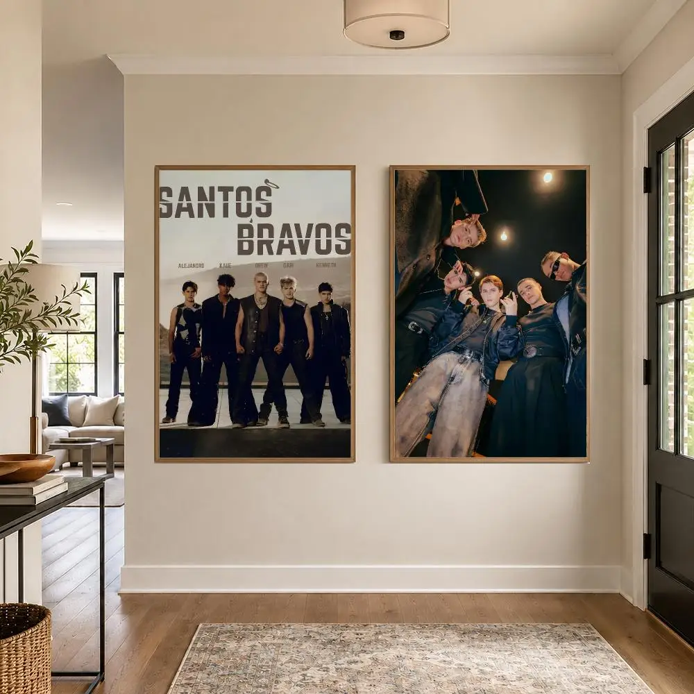 Band S-Santos Bravos Poster Graphic Wall Art Poster HD Waterproof PP Paper Print for Bedroom Living Room Office Decor Gift