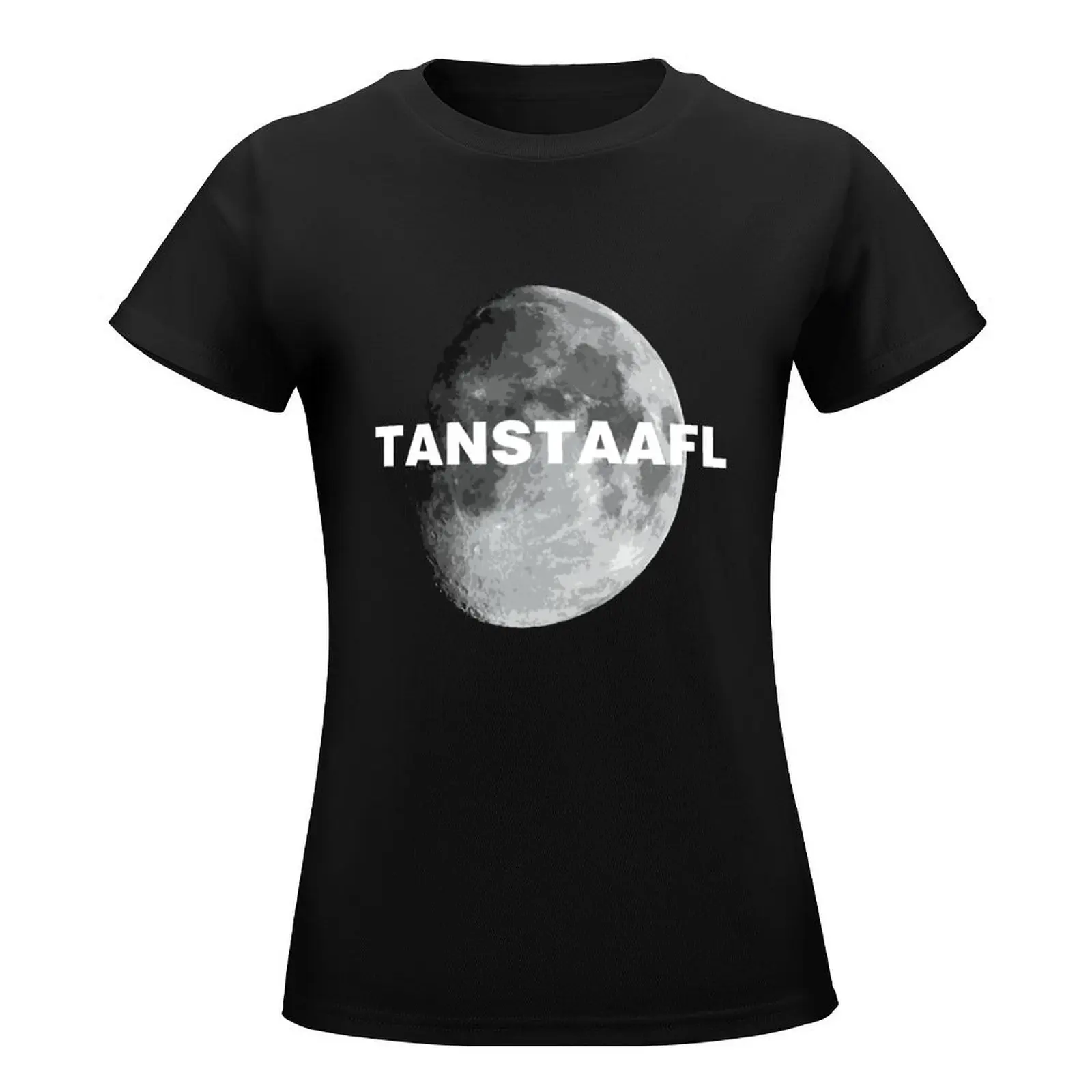 TANSTAAFL & Moon T-Shirt Blouse Female clothing vintage clothes Women's clothing