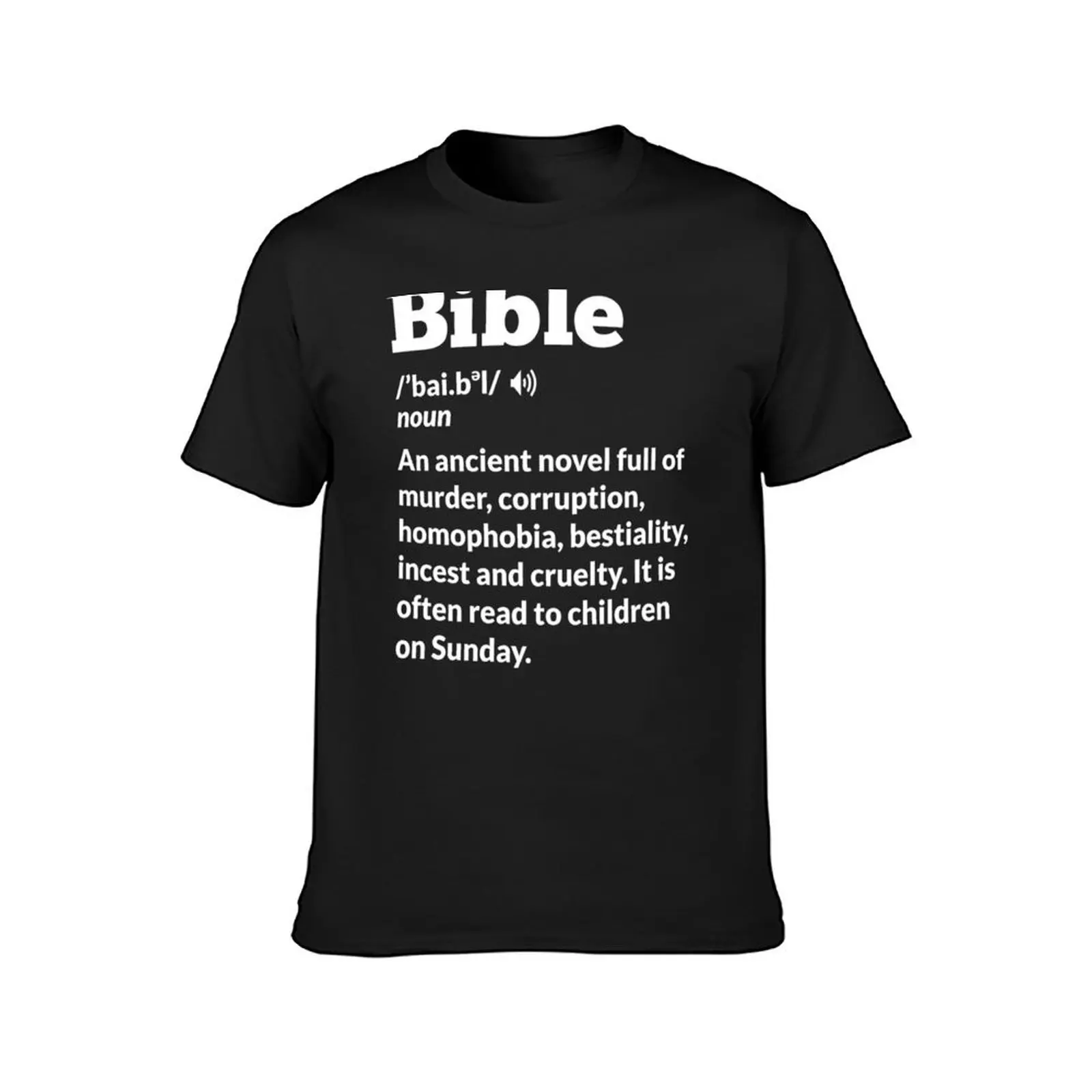 Funny Atheist Bible Definition T-Shirt heavyweights graphics cute clothes funnys plain t shirts men