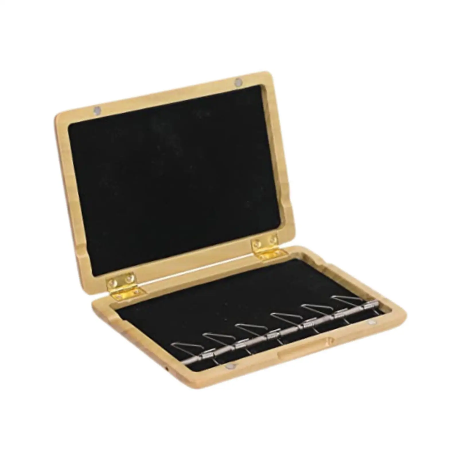 صندوق حامل القصب من Bassoon Reeds صندوق تخزين خشبي قوي ومحمول للحفلات الموسيقية في الهواء الطلق