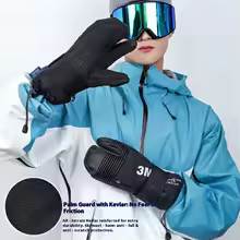 כפפות סקי וסנובורד מקצועיות | עור גדי ובידוד 3M עמיד למים