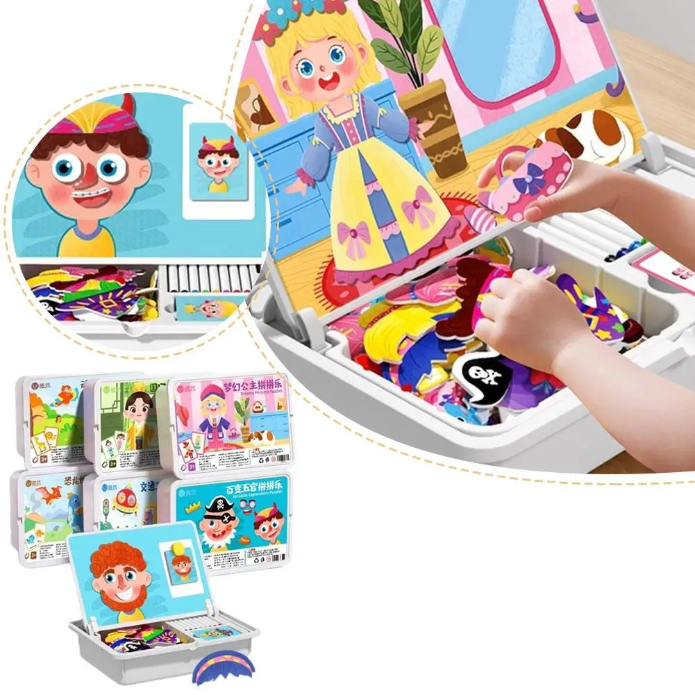 

Magnetic Puzzles Baby Montessori Jigsaw Puzzle Toy Early Education Cartoon Pattern Cognitive Boys and Girls Toys Learning Toy ﻿