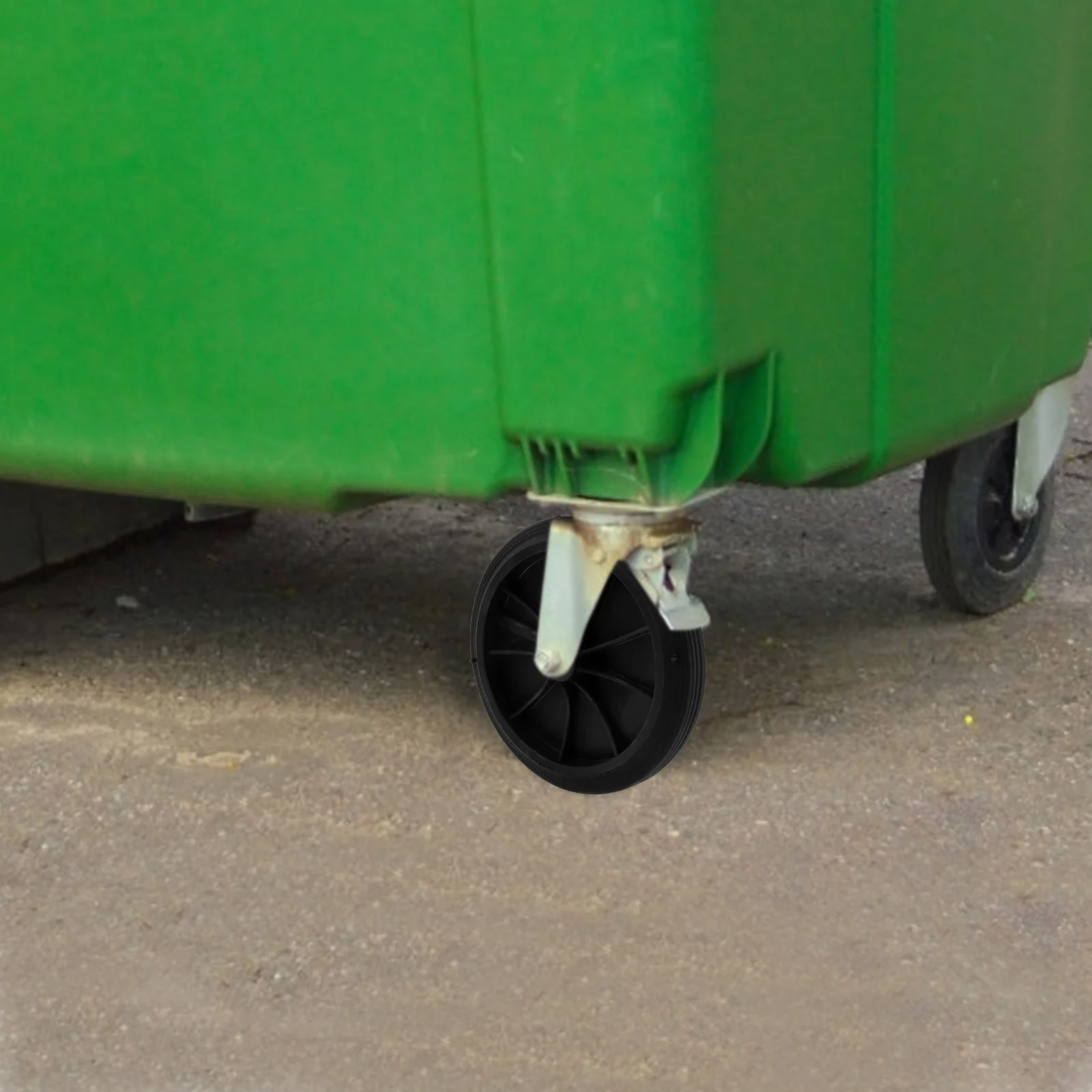 Outdoor Trash Can Wheels Junk Case Garbage Replacement Move Pulley Waste Bin Rubber Wastebasket