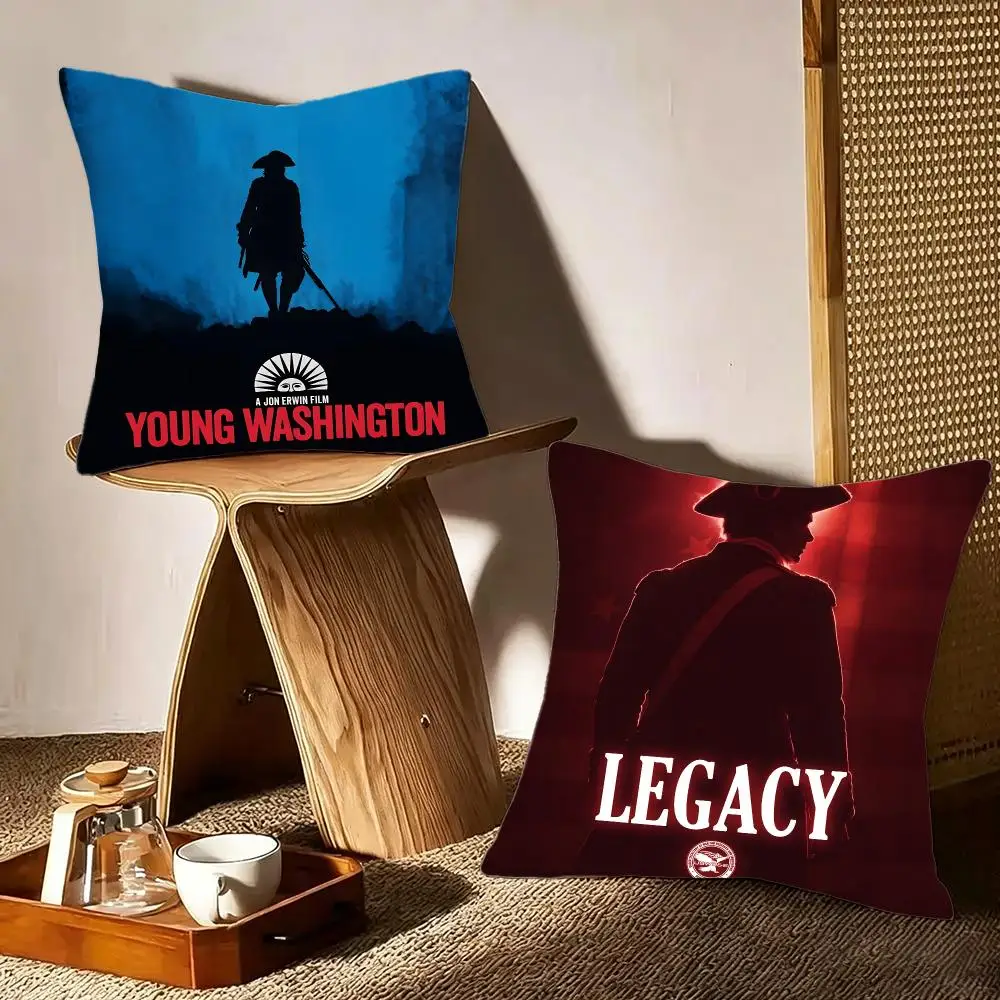Film History Young Washington Cushion Cover Crystal velvet sofa Aesthetic room decor Car seat back cushion