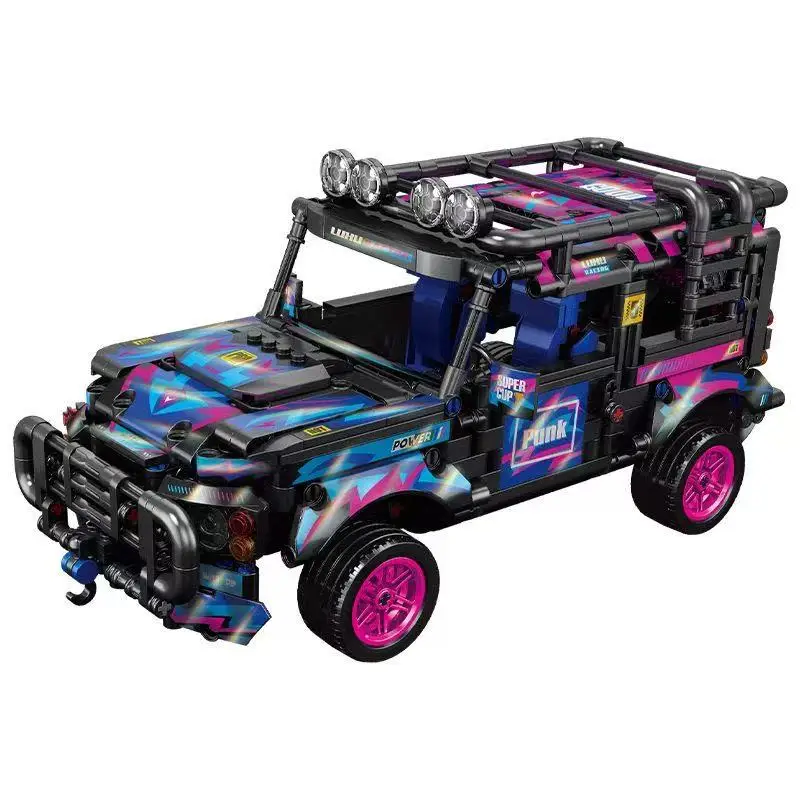 オフロードジープ組み立てブロックモデル、6歳以上に適しており、家の装飾、ホリデーギフトにも最適です。