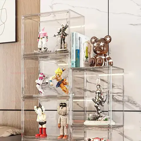 1 st tre lager akryl displayställ transparent stege handgjord anime bilmodell blinda låda förvaring smyckesorganisatör 8 best sales förvaring av blinda lådor - №3