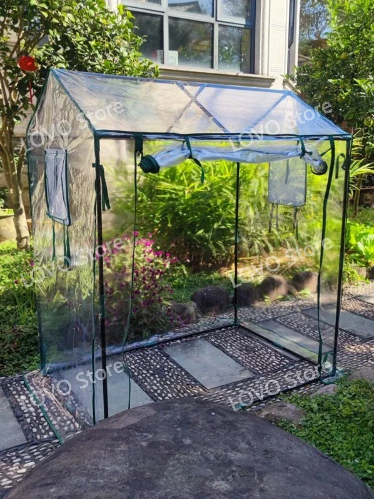 Plant greenhouse  wind-proof and rain-proof outdoor animal insulation cover home winter courtyard sun room  image 3