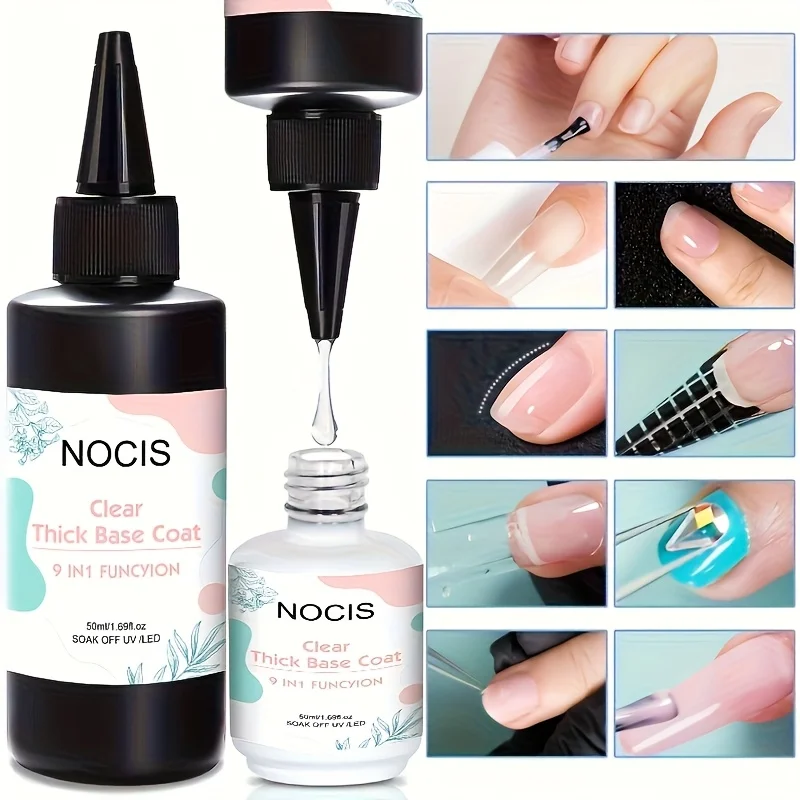 

50 мл/1,69 унции Профессиональный гель-лак для ногтей, отверждаемый LED-лампой - 9-в-1 гель для наращивания и укрепления ногтей, подходит для чувствительных ногтей