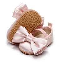 Princess Baby Girls Moccasins Cute Big Bowknot Soft Sole Flat Shoes for Infant Prewalker Anti-Slip Shoes First Walker Crib Shoes