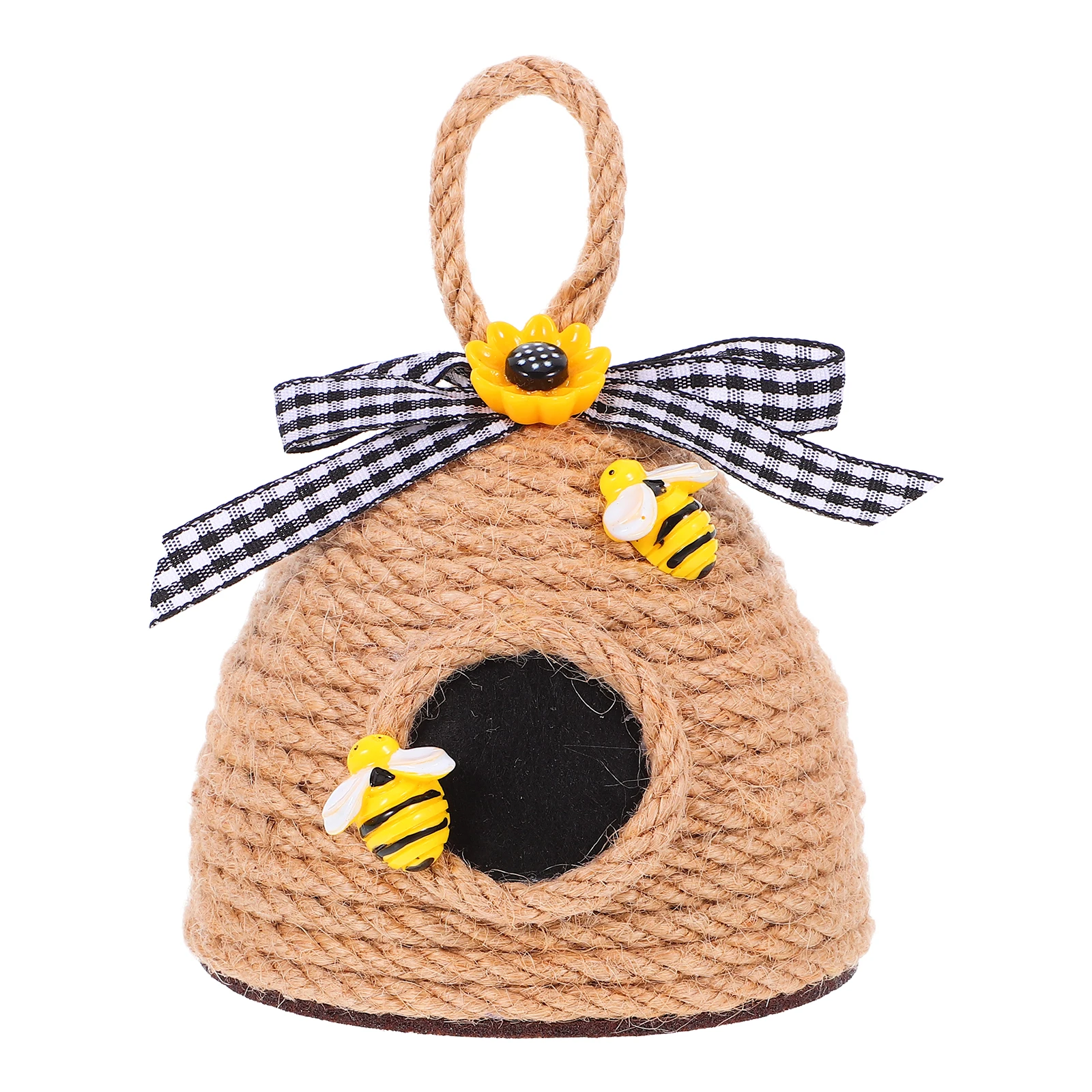

1pcs Cute Woven Ornament Hanging For Home Party Balcony Garden Bee Themed Farm Hive Pendant Lovely Festival Woven Craft Modeling
