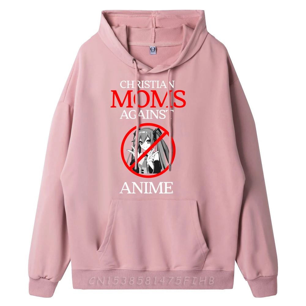 Graphic Man Hoodies Christian Moms Against Anime Funny Normal Sweatshrt Long Sleeve Normal Coats Round Neck