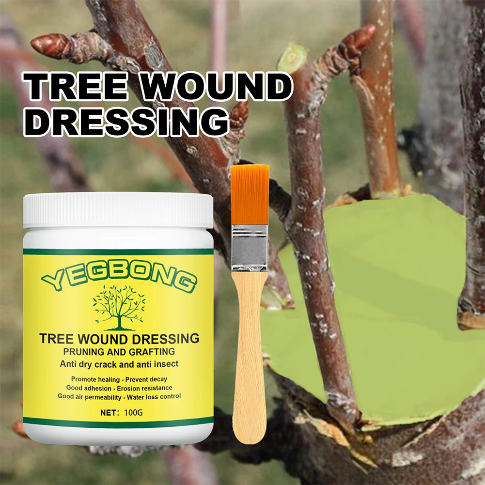 1-10Pcs Tree Wound Dressing Tree Bonsai Wound Pruning Sealer Plant Cut Paste Pruning Compound Plant Healing Sealant with Brush