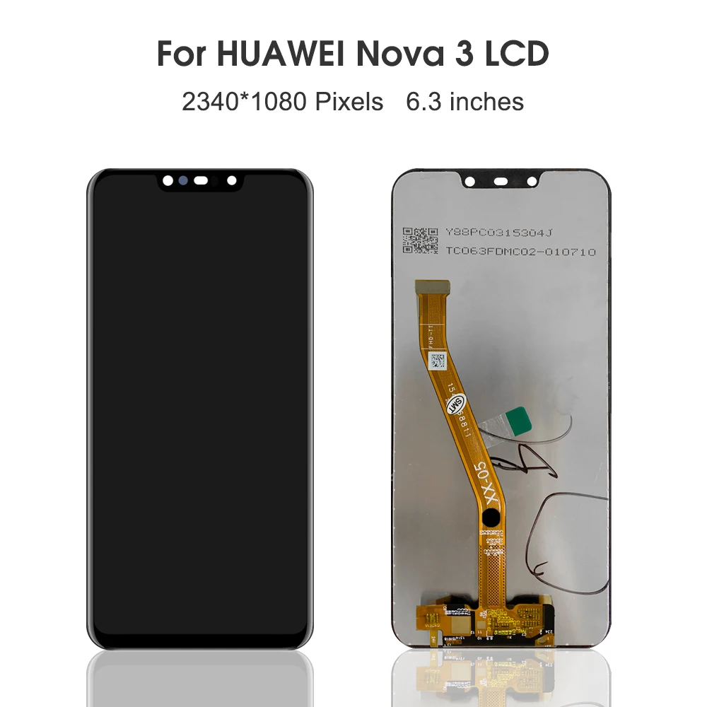 For HUAWEI 6.3\'\'Nova 3 For  Nova3 PAR-AL00 LX1M LX1 LX9 TL20 LCD Display Touch Screen Digitizer Assembly Replacement