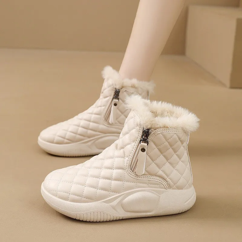 

Women's Boots Snow Casual Women Booties Waterproof Woman Shoes Fashion Ankle Boots Solid Winter Ladies Boots Botas Mujer
