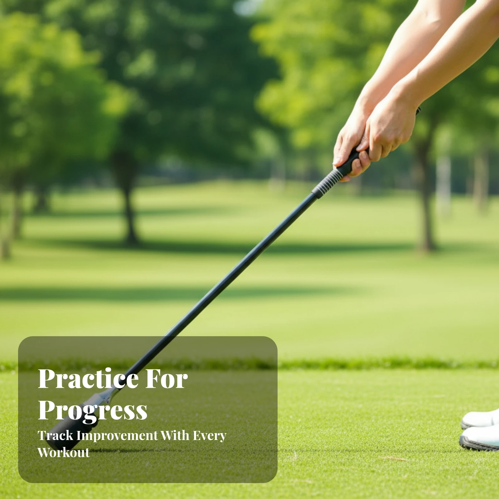 Bag-Sized Golf Swing Practice Aid Golf Training Stick Stainless Steel Tempo Practice Aid