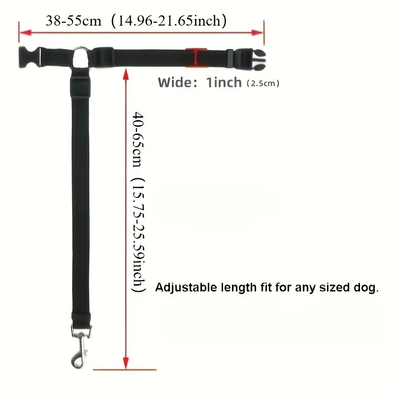 1Pc Adjustable Pet Dog Car Seat Belt G-Harness Restraint, Headrest Fixed Travel Safety Tether, Machine Washable Dog Vehicle Leash
