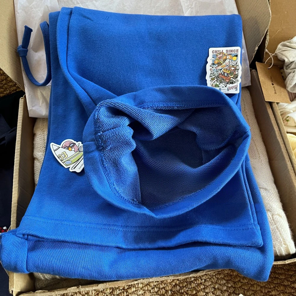 แฟชั่นสีฟ้าสายรัดจ็อกเกอร์กางเกงวอร์มผู้หญิงฤดูใบไม้ร่วงสบายๆเอวสูงกางเกงขากว้างวินเทจหลวม Y2K กางเกงใหม่