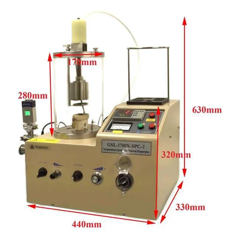 Lab Vacuum Thermal Evaporating Coating Machine Targets Magnetron Sputtering Coater with Temperature Control