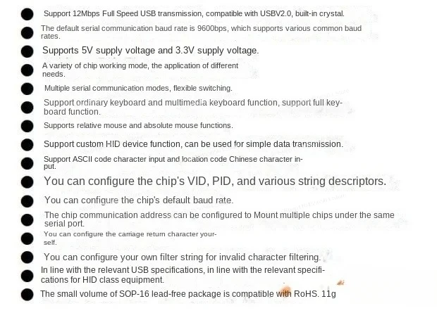 CH9329 CH340 USB to UART/TTL シリアル アダプター、HID キーボード マウス エミュレーター モジュール、MCU 開発用のドライブ不要のプラグ アンド プレイ