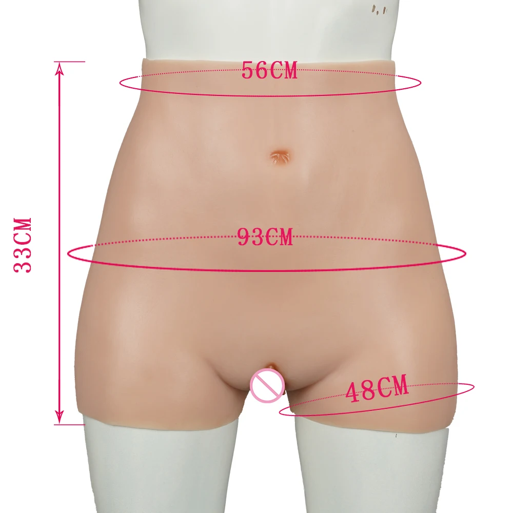 Silicone Fake Vagina Panty Thickened hip Shaping Pants Crossdresser Transgensers can be inserted