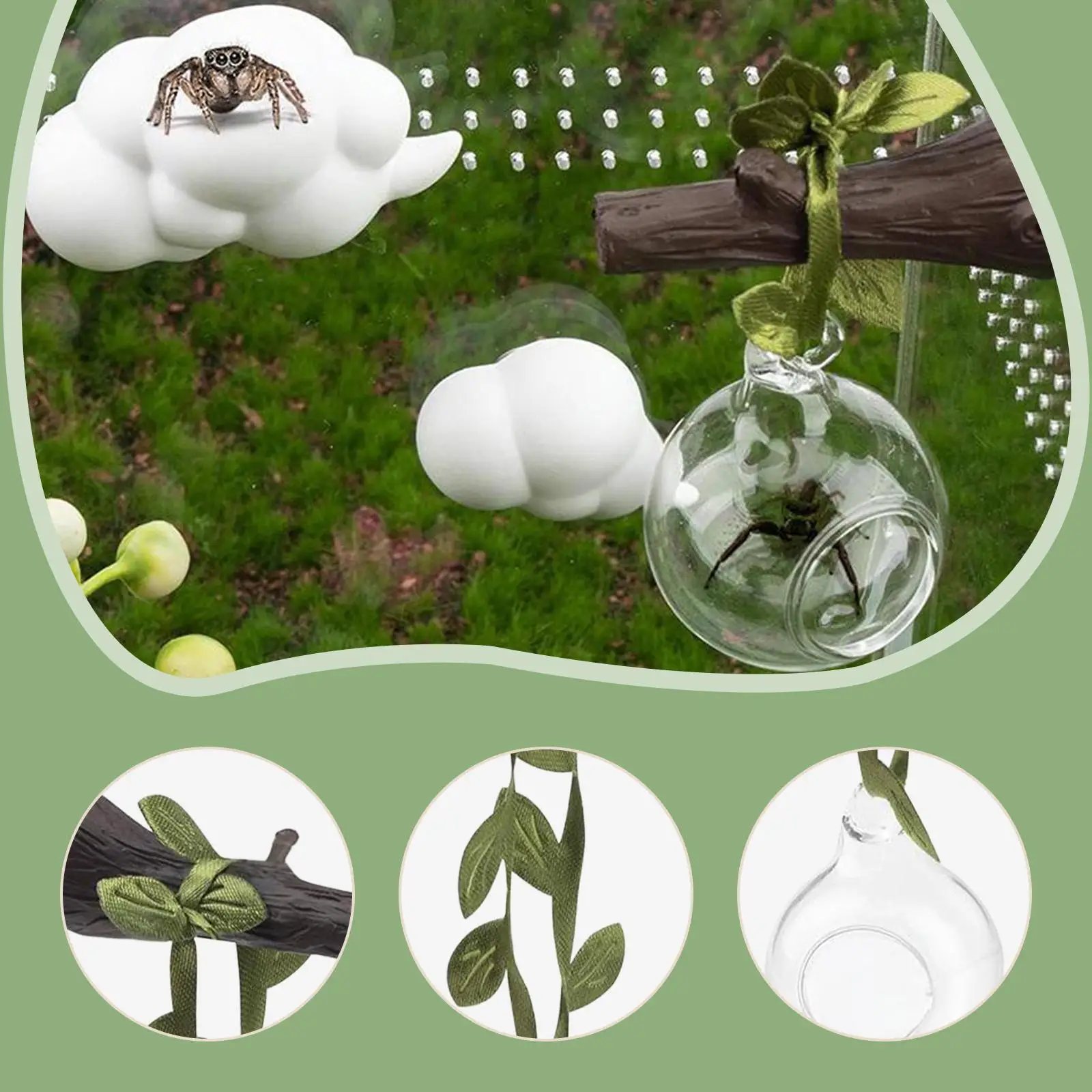 Escondite decorativo de plástico para arañas saltadoras - imagen 3